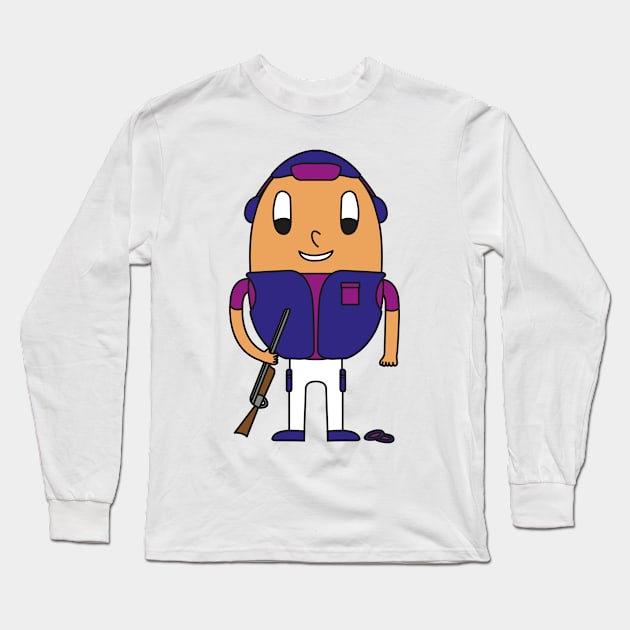 Egg Skeet-Shooter Long Sleeve T-Shirt by M.-P.-Mueller